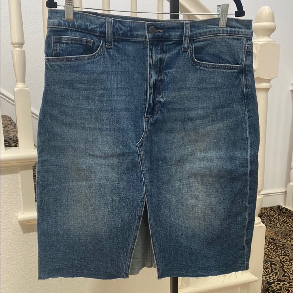 Joe's Jeans Blue Denim Midi Skirt